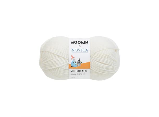 Mummigarn Muumitalo 100 g 007 Hvit Mummitrollet