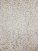 Sparkle suede ll Kvit med sølv 0,5m