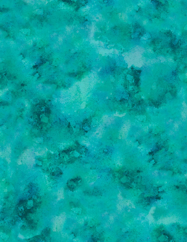 Botanical magic Watercolor teal 0,5m