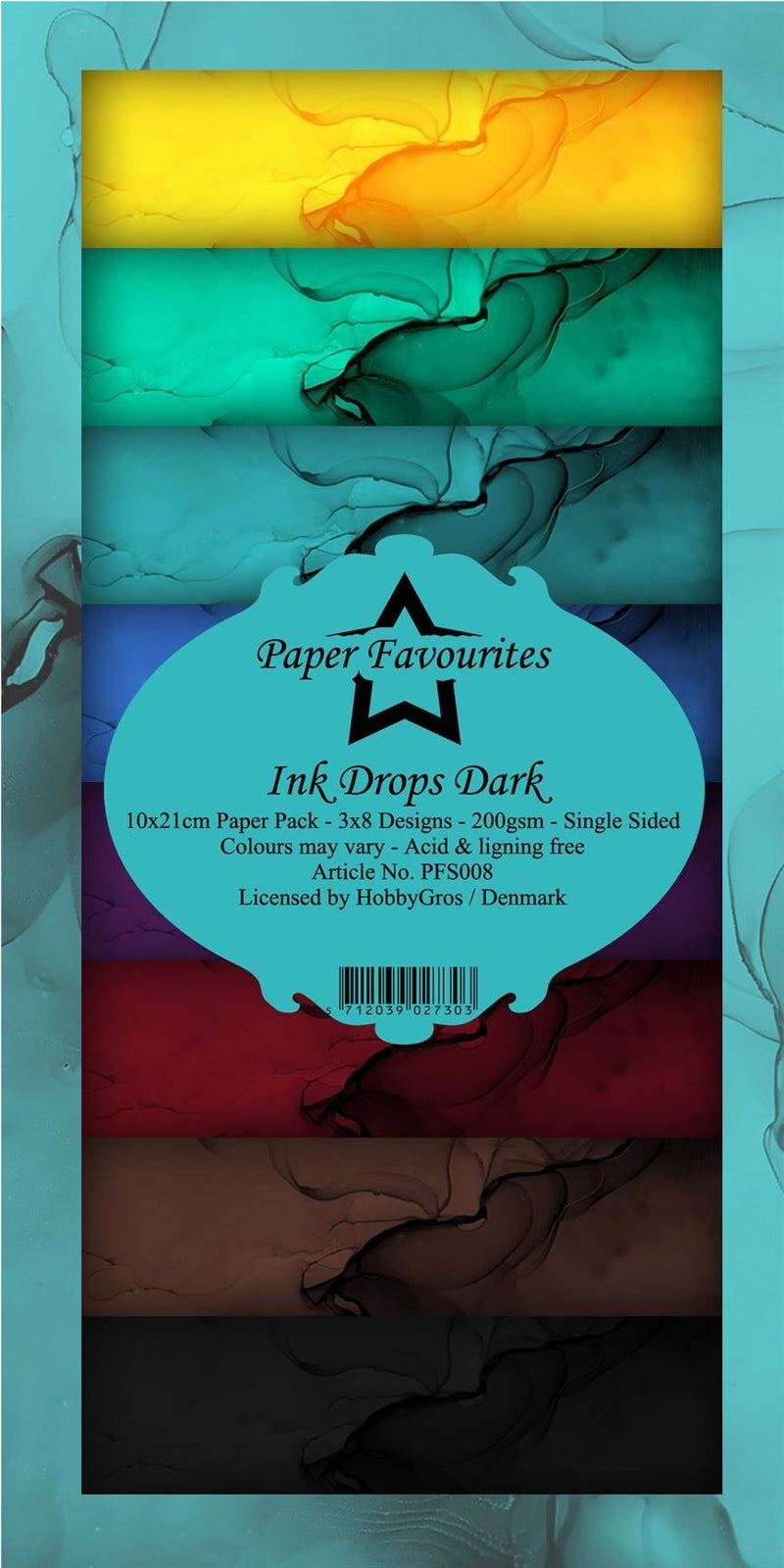 Ink drops Dark slim paper pack