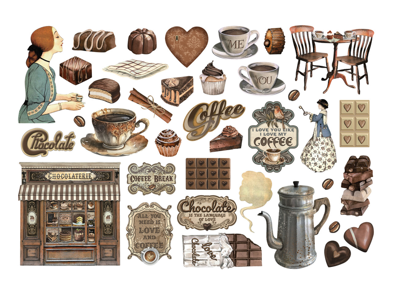 Coffee and Chocolate Ephemera (37pcs)