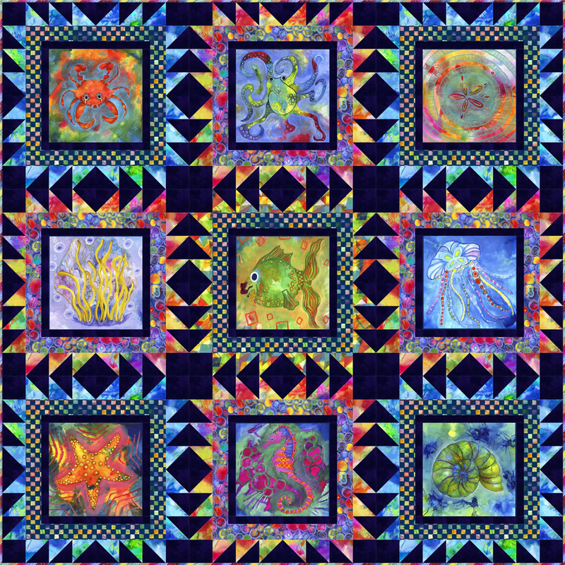 Living coastal Tide Pools Quilt