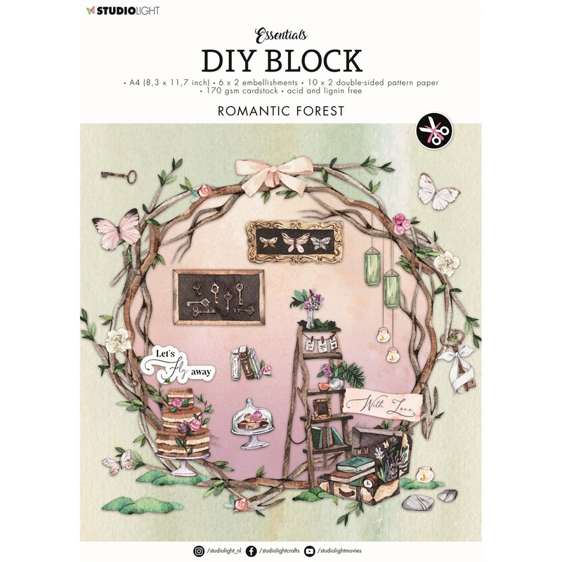 Romantic forest DIY block