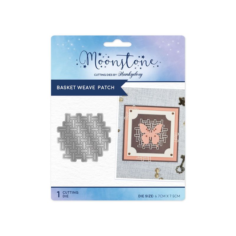 Moonstone dies Basket weave patch