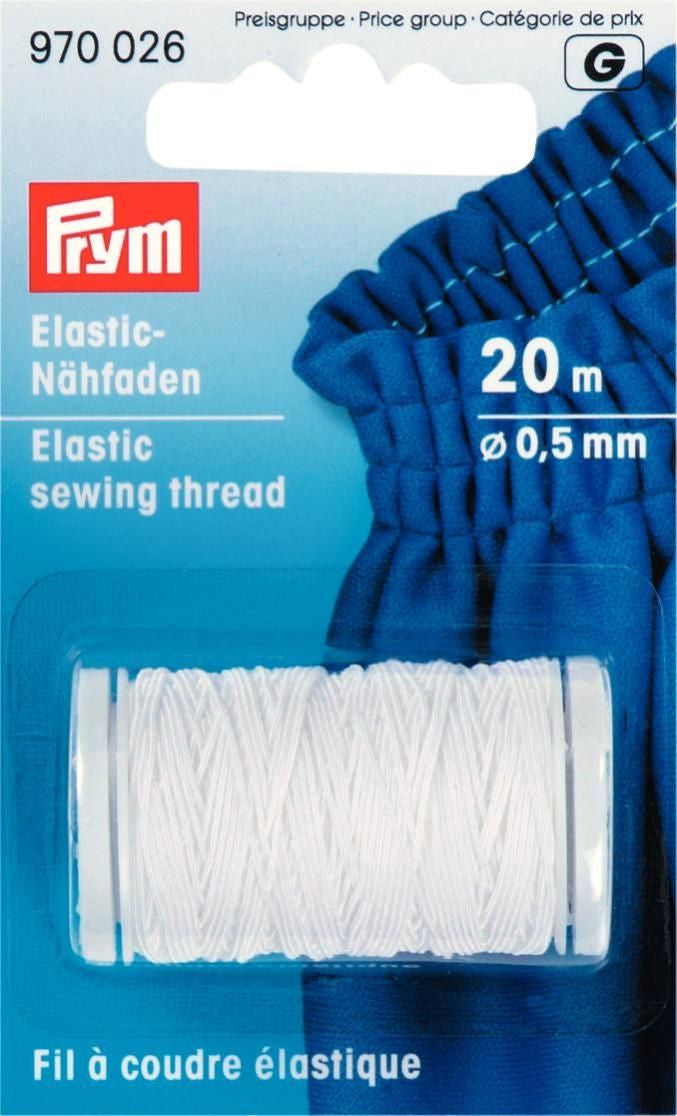 Prym Elastikk Hvit - 20 m 0,5 mm