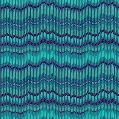 Henna Moire stripe turkis