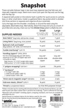 Snapshot foldover bag