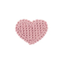 Tekstilmerke hjerte rosa ca 2,5 cm