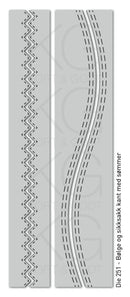 Bølge og sikksakk kant med sømmer