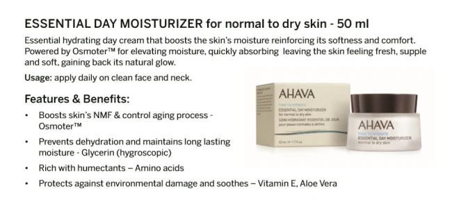 AHAVA Essential Normal to Dry Skin