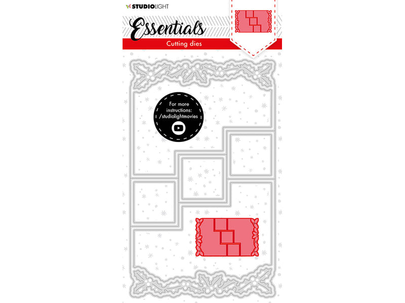 Essentials Die – Christmas Card mini holly 72