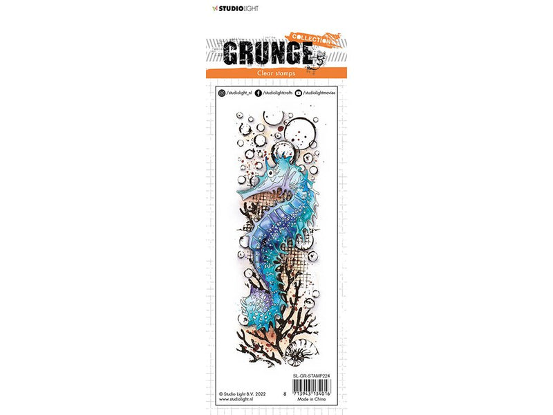 Studio Light Grunge Collection Stamp – Seahorse