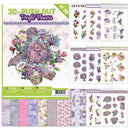 3d-push out 33 Purple flowers