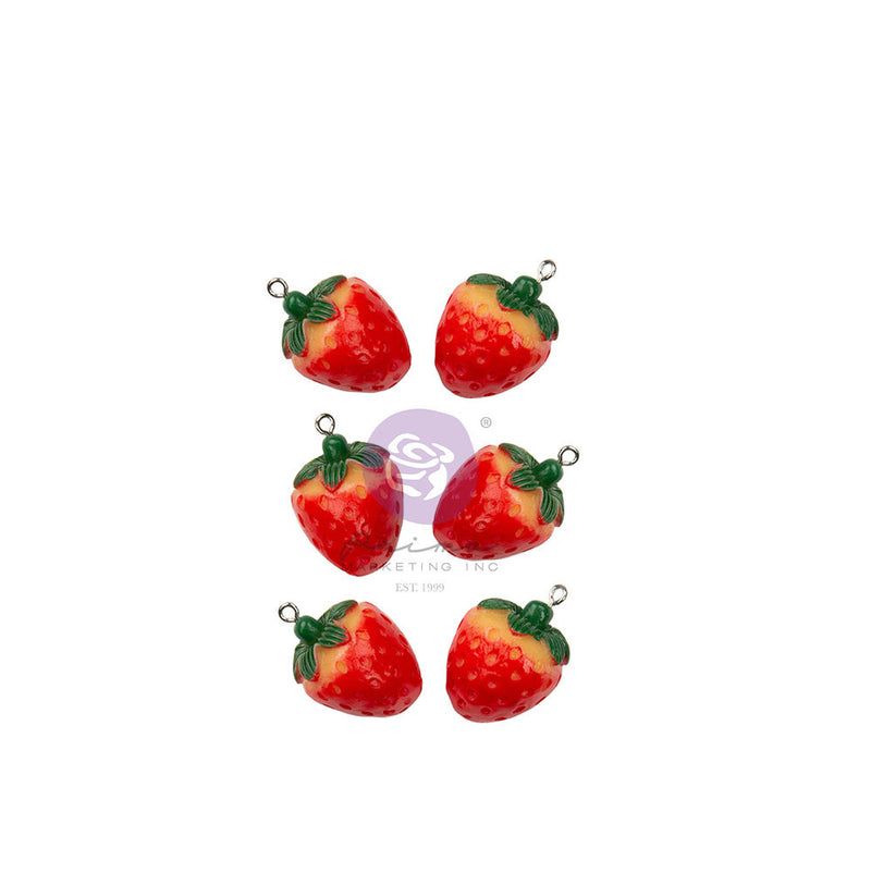 Strawberry Milkshake Metal Charms