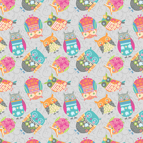 Awesome Owl SMALL OWLS LIGHT GREY pr dm