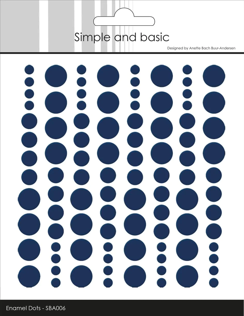 Simple and Basic Enamel Dots "Dark Blue (96 pcs)"