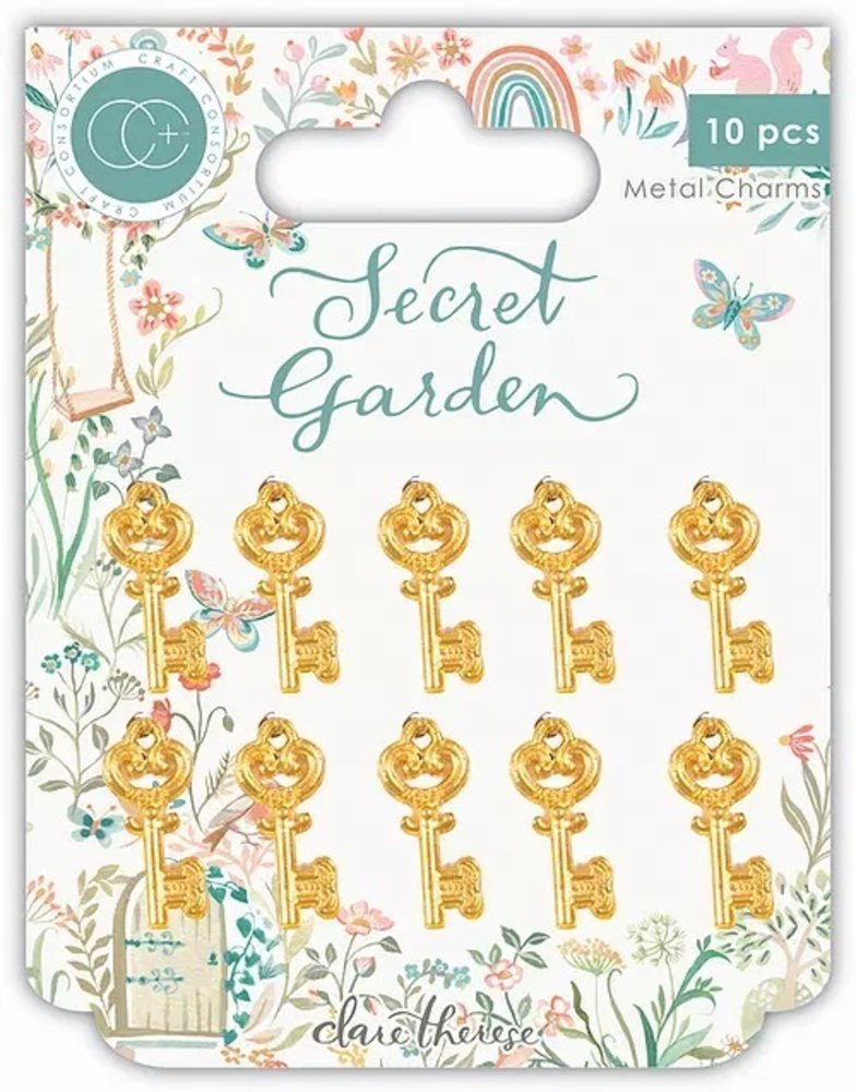 Secret Garden Metal Key Charms