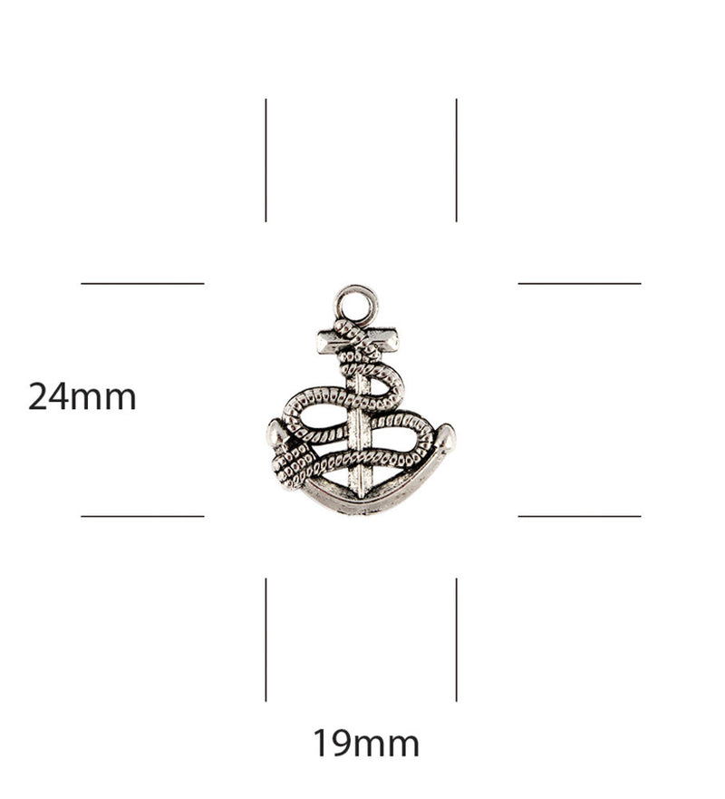 Ocean Tale Metal Charms Anchors