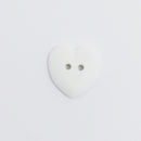 KNAP 2 HUL 15 MM HJERTE HVID