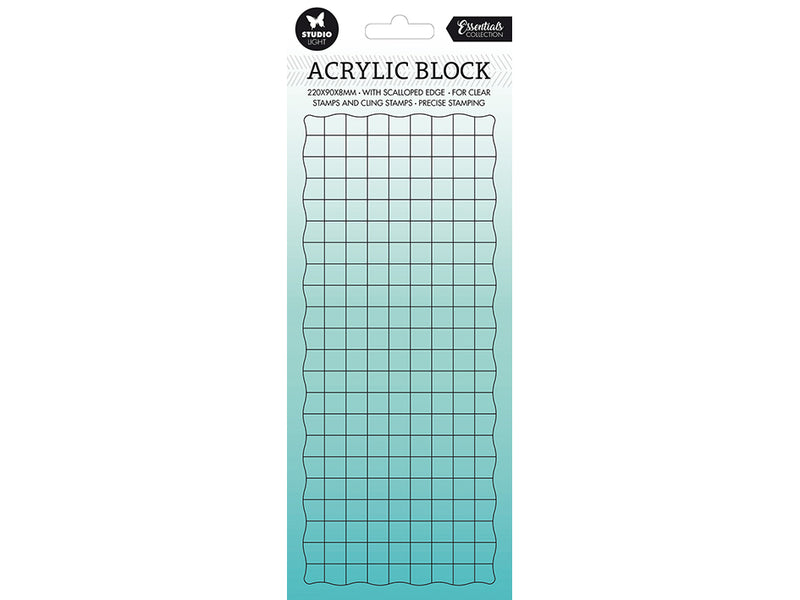 Acrylic stamp block grid 01