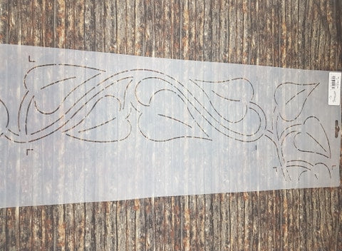 Leaf border quilt stencil