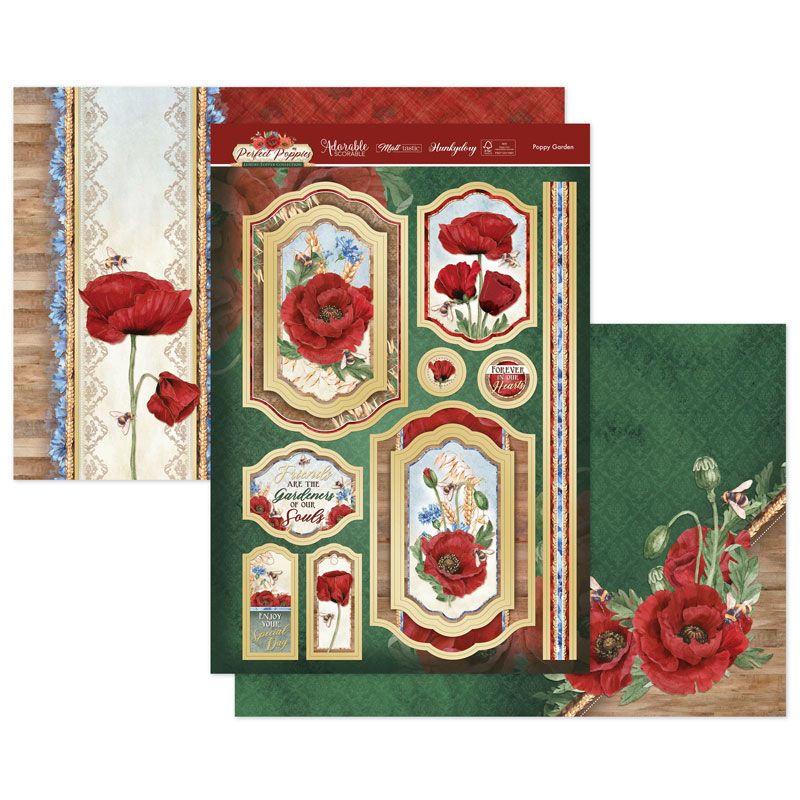 Perfect poppies Poppy Garden Luxury Topper Set