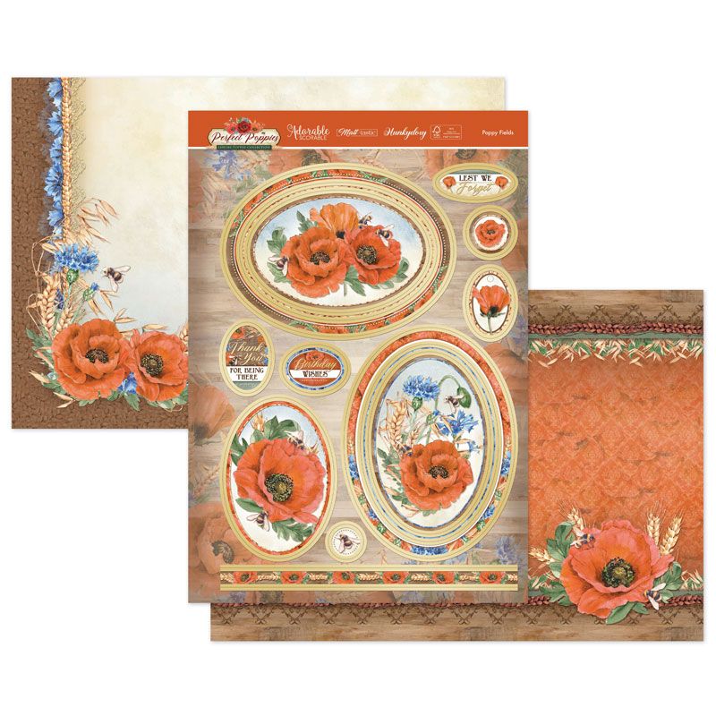 Perfect poppies Poppy Fields Luxury Topper Set