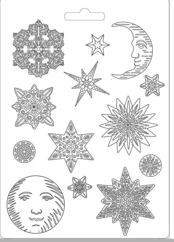 Stamperia Soft Molds A4 Snowflakes