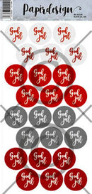 1 Close RUNDE KLISTREMERKER JUL, RØD