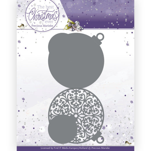 The best christmas ever - Christmas bauble shape card