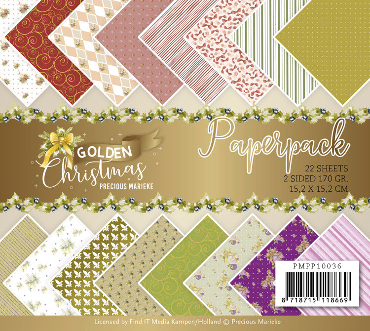 Golden christmas Paperpack 6x6"
