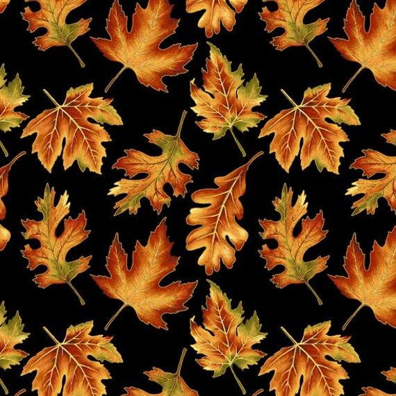 Autumn leaves Black 0,5m
