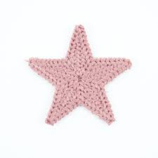 Teksttillapp stjerne rosa ca 3 cm