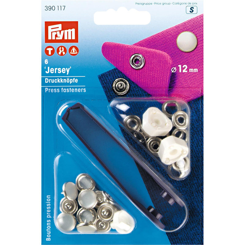 Prym Trykknapper Jersey 12mm - Hvit Perle