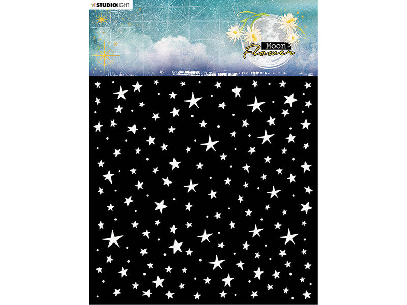Moon flower mask Stars background