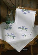 Blå blomst 80x80 påteikna uten garn