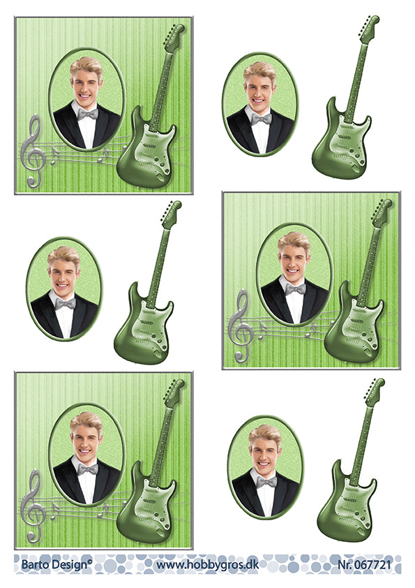 Barto grønn gitar
