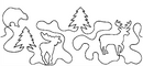 Full line stencil - Deer in the woods