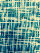 Turkis med kvite striper